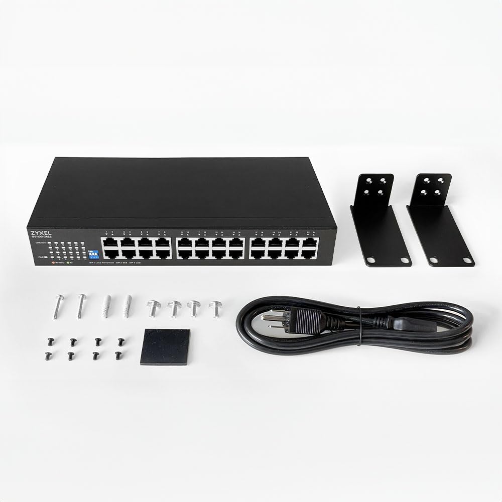 Switch Zyxel GS-1100-24E Unmanaged Con Dip, 24 Porte Gigabit, Design Senza Ventole, Desktop/rack - GS1100-24ES-EU0101F - Miniatura 6