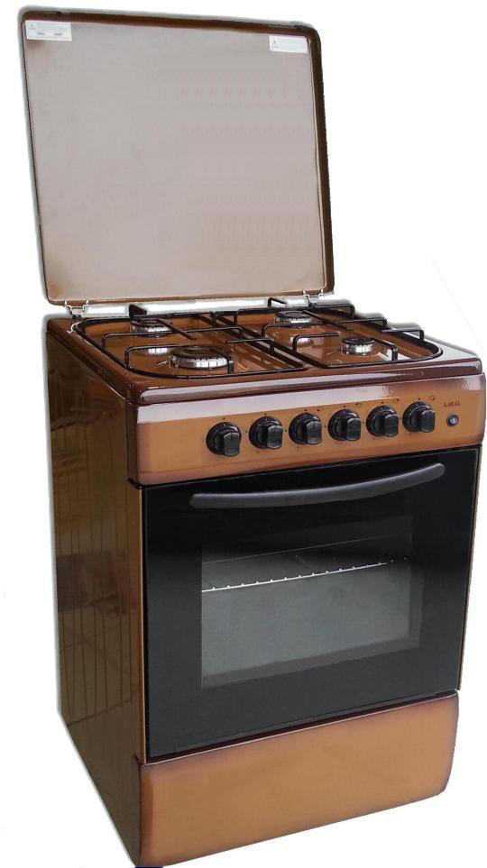 Cucina 60x60 Gas 4 Fuochi Marrone Sfumato Larel CUC.L6005M - Immagine 1