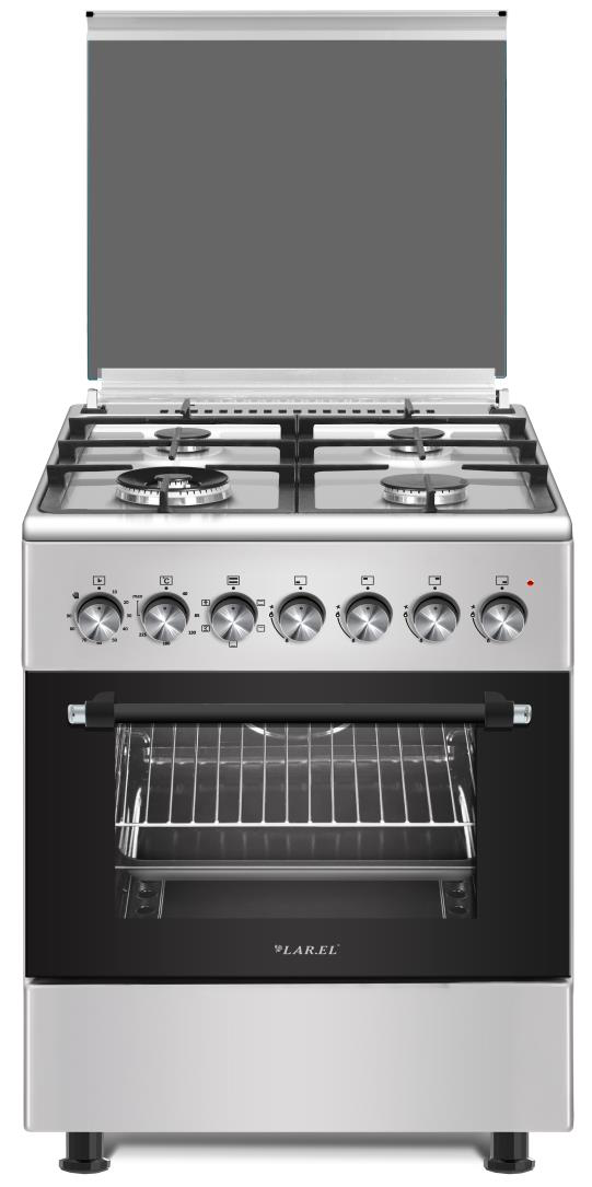 Cucina 60x60 Elettrico Ventilato 4 Fuochi Inox Larel CUC.L60EX - Immagine 1