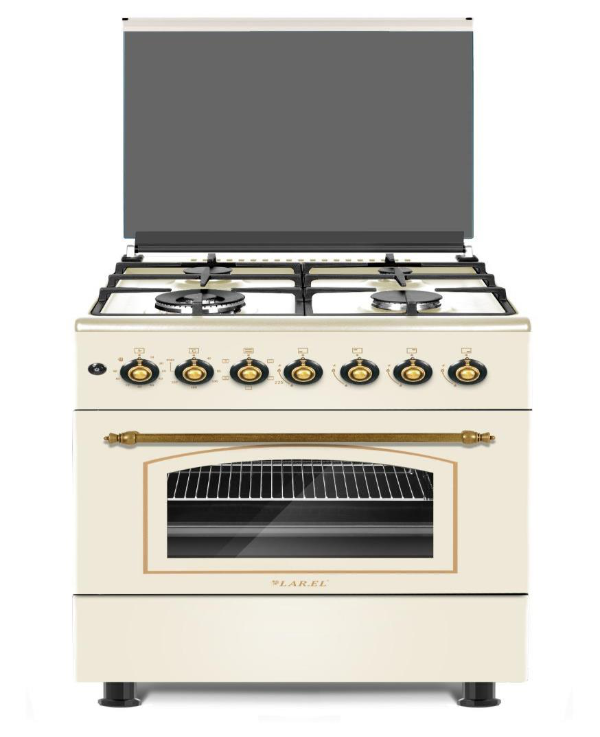 Cucina 60x60 4 Fuochi Panna rustica Larel CUC.L60RBG
