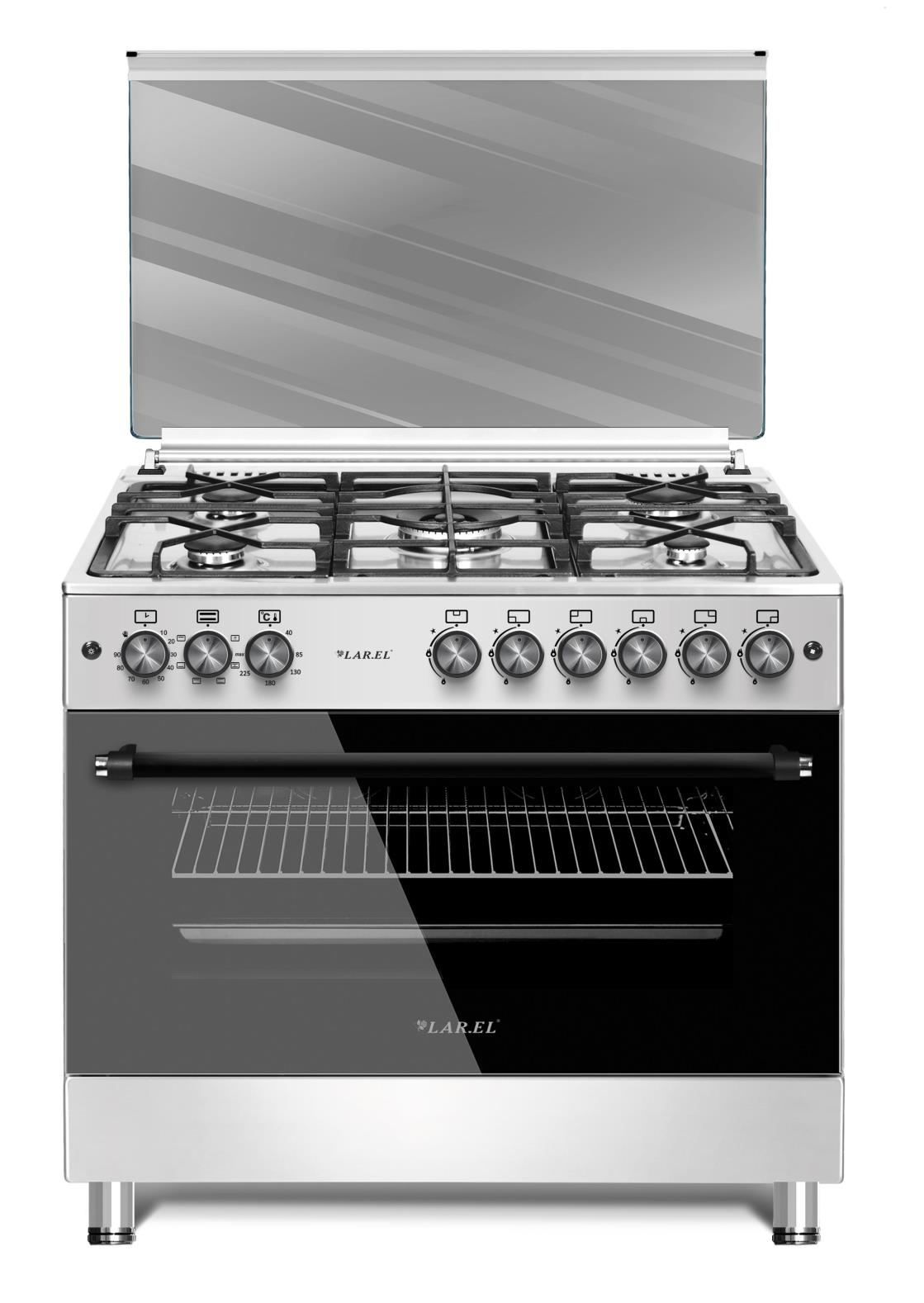 Cucina 90x60 Gas 5 Fuochi Inox Larel CUC.L90GX