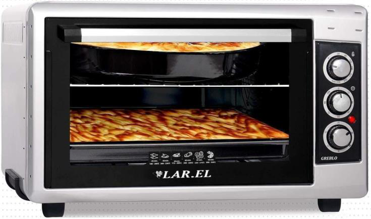 Forno Elettrico 1300W Doppio Grill Nero Silver Larel FOR.L38 - Immagine 1