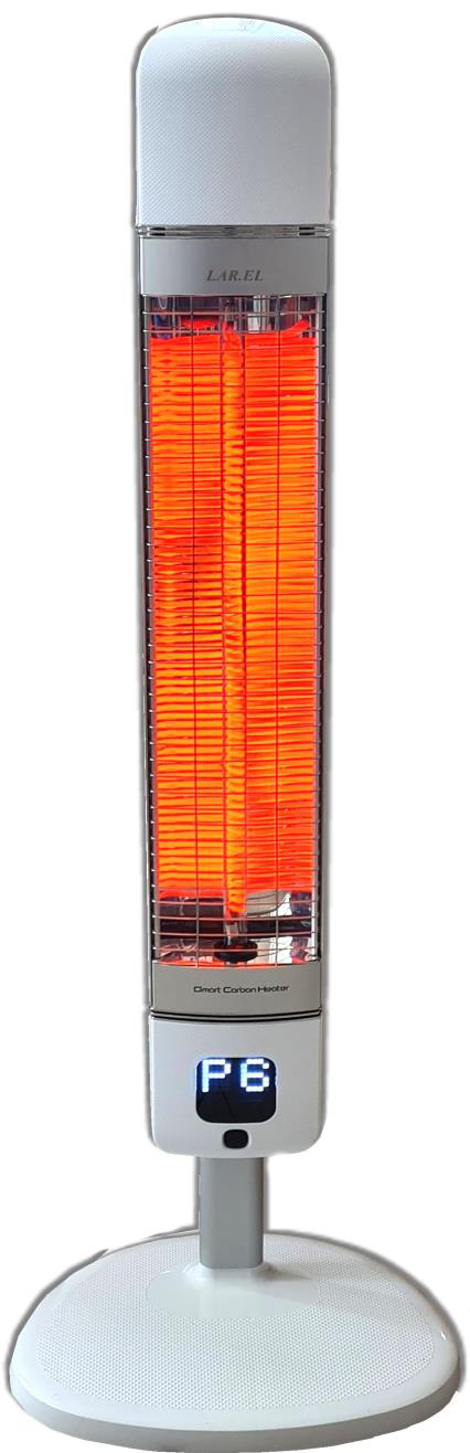Stufa Fibra di Carbonio Telecomando Nera Larel STU.LPAR13N - Immagine 1