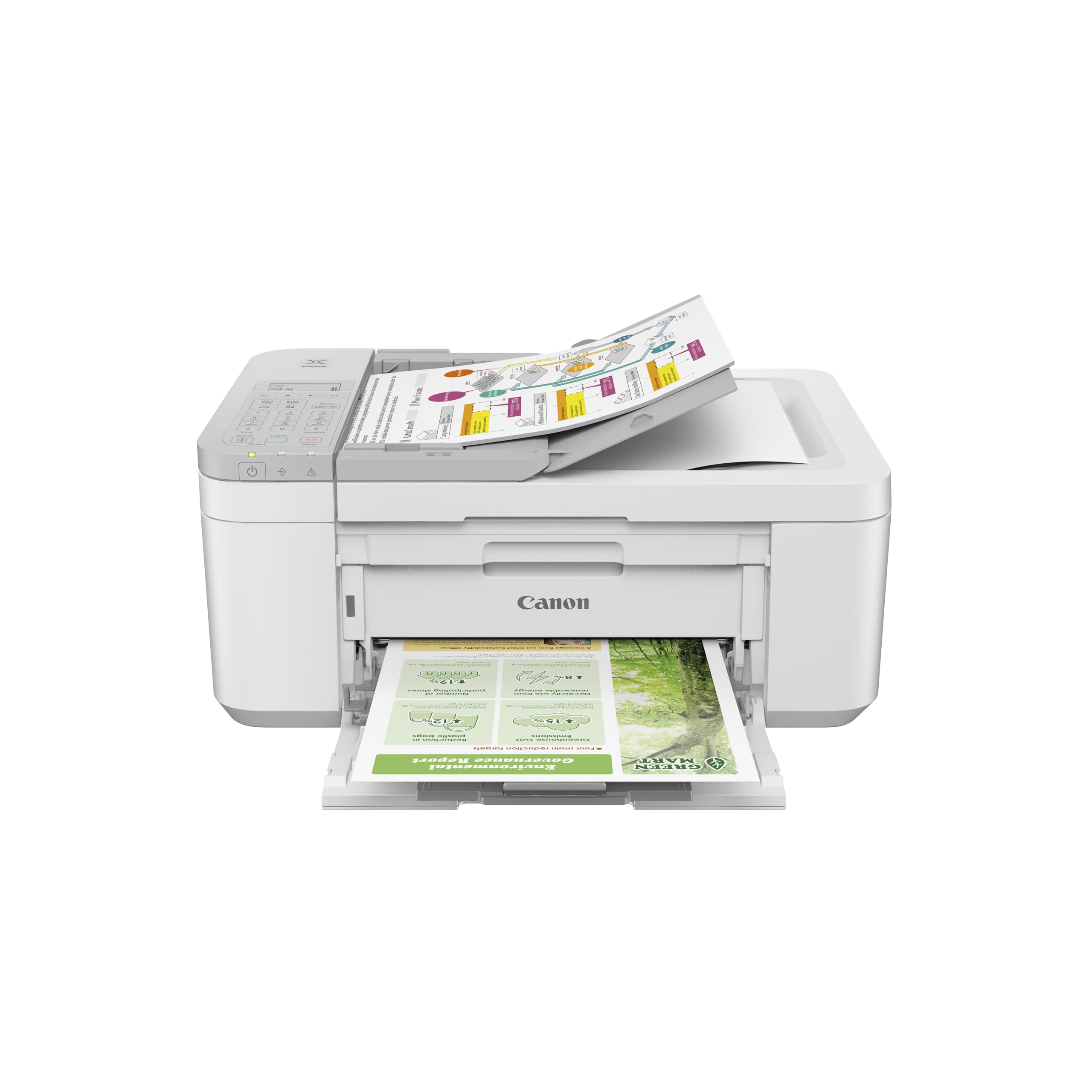 Canon PIXMA TR4756i stampante multifunzione wireless 4 in 1, Stampa, Scansione, Copia, Fax - Fronte/Retro, ADF 20 Fogli, Stampa Foto Senza Bordi 10x15, Compatibile con PIXMA Print Plan, Bianco - Miniatura 3