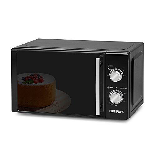 G3 Ferrari G10109 AllBlack Forno Microonde Con Cottura Combinata, 20 Litri, 3 modalità di cottura, Funzione Grill, Luce interna, Timer, Vetro a specchio, Accessori inclusi, Nero - Miniatura 2