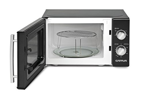 G3 Ferrari G10109 AllBlack Forno Microonde Con Cottura Combinata, 20 Litri, 3 modalità di cottura, Funzione Grill, Luce interna, Timer, Vetro a specchio, Accessori inclusi, Nero - Miniatura 4