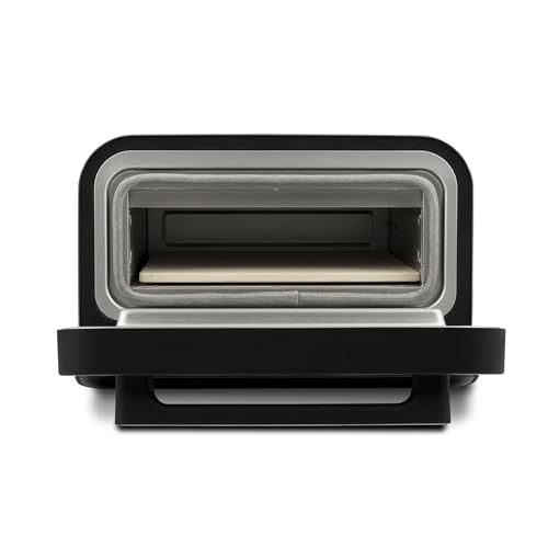 G3 Ferrari G10204 Pizza Pro 2 Minuti, 1700 W, Raggiunge fino 450°C, Pareti fredde,Cottura in 2 minuti, Display digitale con 6 programmi, Pietra refrattaria, Accessori e ricettario inclusi, Grigio/Inox - Miniatura 4