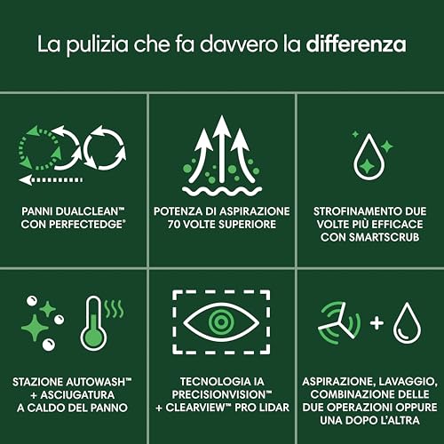 iRobot Roomba Plus 505 Combo + Stazione AutoWash, Robot Aspirapolvere Lavapavimenti, ClearViewPro LiDAR,DualClean,SmartScrub, Riconoscimento Oggetti, Pulizia a Zone, Controllo Vocale e App, Nero - Miniatura 4