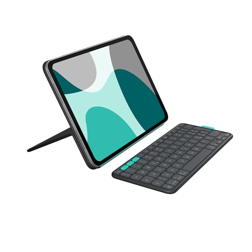 Logitech Flip Folio, custodia con tastiera per iPad Pro (M4), iPad Air da 11 pollici (M2, M3 e M4)(5ª Gen - 2024) protettiva e ripiegabile, più multi dispositivo Bluetooth, ITA QWERTY - Graphite - Miniatura 2