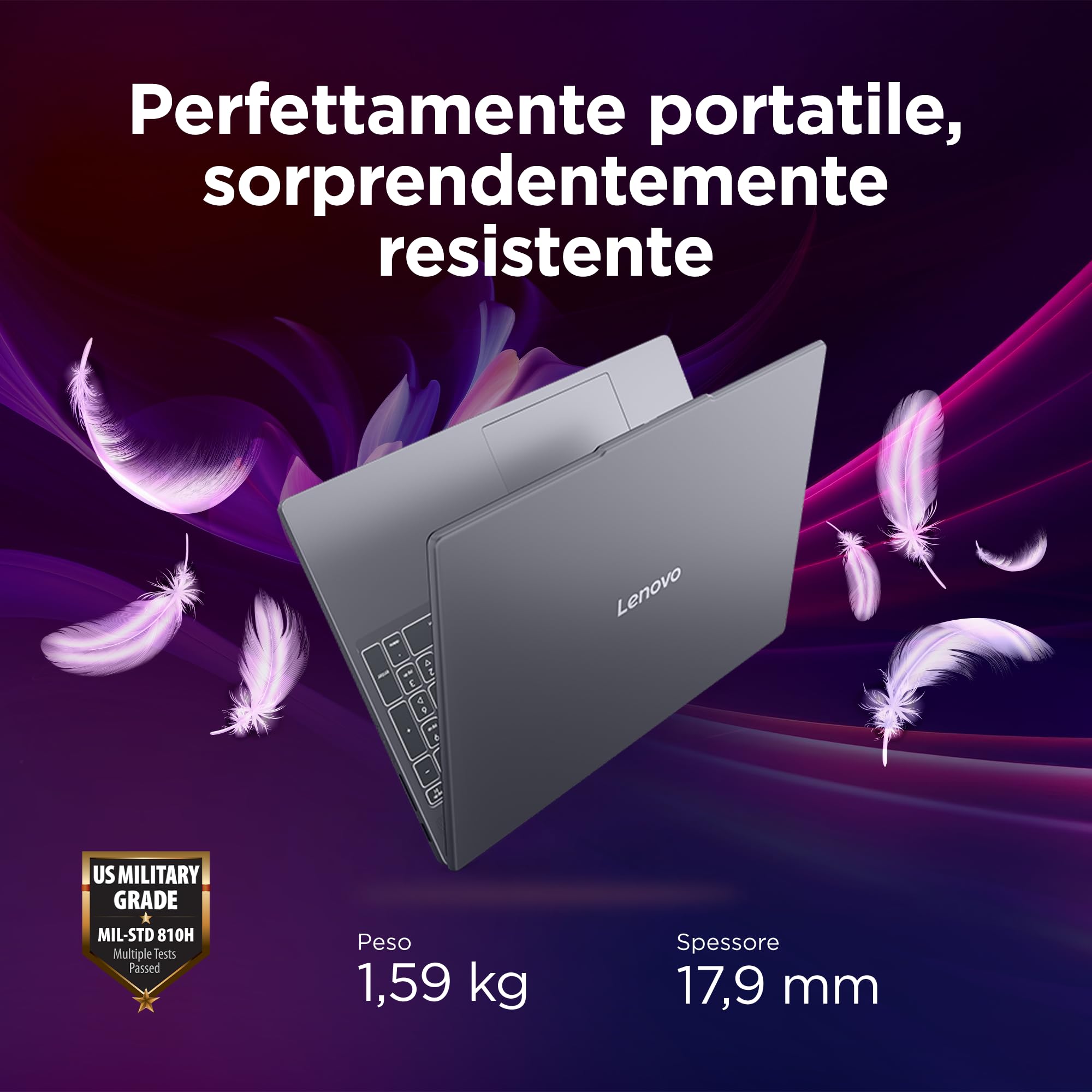 Lenovo IdeaPad Slim 3 Notebook 15" IPS (1920x1200) Intel Core i7-13620H, 16GB RAM, 512GB SSD, WiFi 6, Windows 11, Laptop per Casa, Ufficio, Studio, Uso Quotidiano - Caricatore non incluso - Miniatura 3