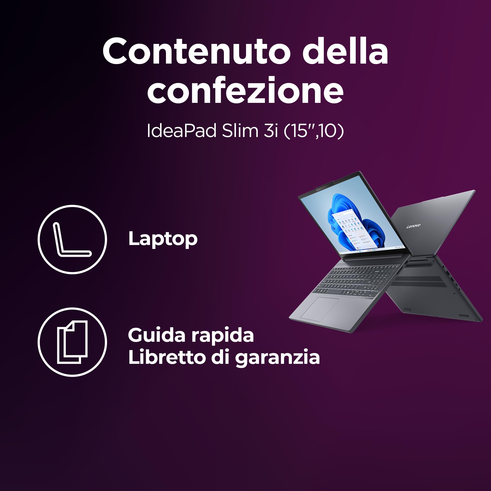 Lenovo IdeaPad Slim 3 Notebook 15" IPS (1920x1200) Intel Core i7-13620H, 16GB RAM, 512GB SSD, WiFi 6, Windows 11, Laptop per Casa, Ufficio, Studio, Uso Quotidiano - Caricatore non incluso - Miniatura 5