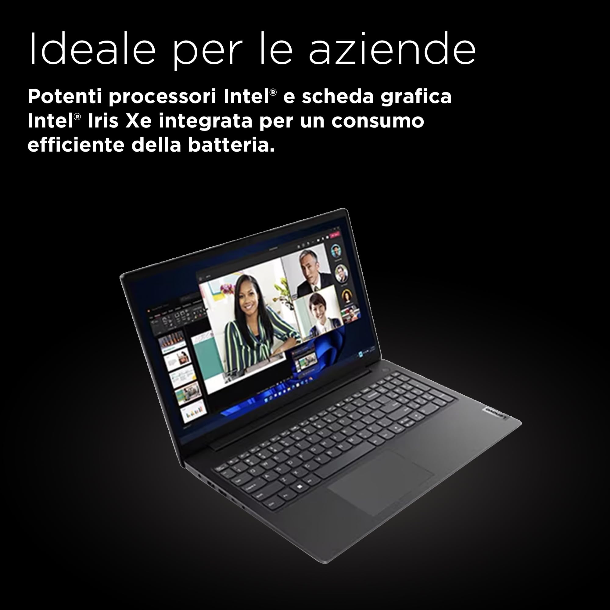 Lenovo - Notebook 15.6 Pollici V15 G4 IRU, Pc Portatile Professionale Windows 11 Pro, Intel Core I5-13420H, Ram 8GB DDR4, 512GB SSD NVMe - Laptop Grafica Intel UHD, Computer Audio Dolby, Schermo FHD - Miniatura 3