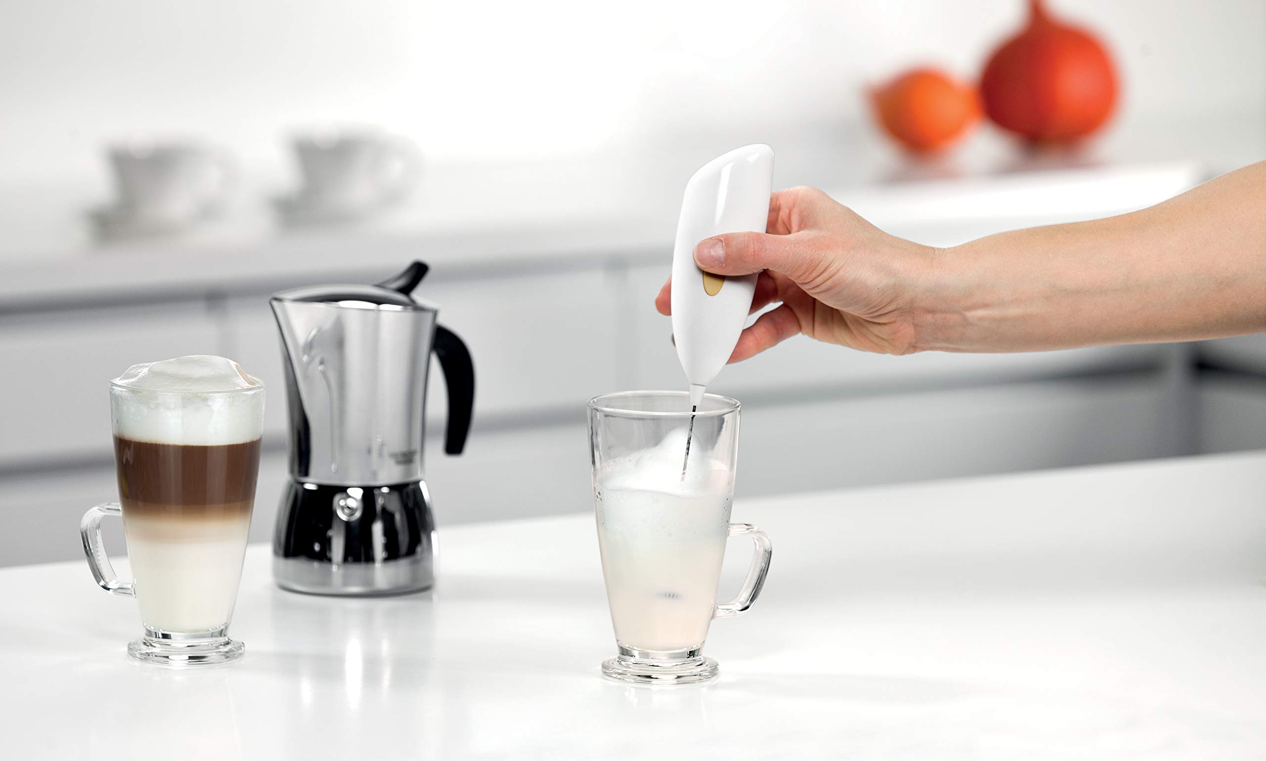 Tescoma 420714 Frullino Montalatte Elettrico Linea Presto, Ideale per Montare Velocemente Il Latte per preparare cappuccini, caffelatte e cioccolate Calde. - Miniatura 3