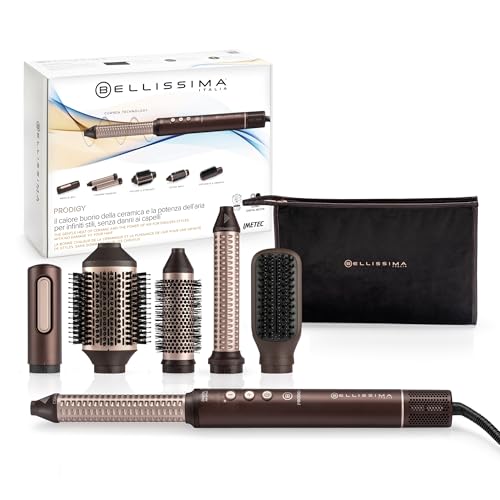 Bellissima Imetec Prodigy Styler digitale ad aria calda 6 in 1, Onde, Ricci, Liscio Volume senza Danni ai Capelli, Motore Digitale, Tecnologia Ion-Ceramic e Tecnologia Coanda, Controllo del Calore - Miniatura 2