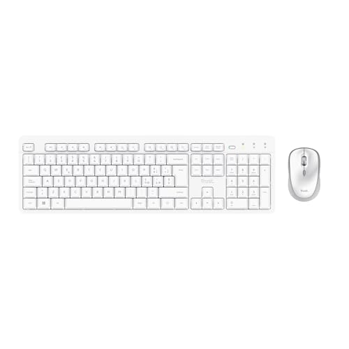 Trust Ody II Set Tastiera e Mouse Wireless Silenziosi Italiano QWERTY, Tasti a Profilo Ribassato, Unico Ricevitore USB, Resistente agli Sversamenti, Kit Senza Fili per PC Laptop Mac Windows, Bianco - Miniatura 4