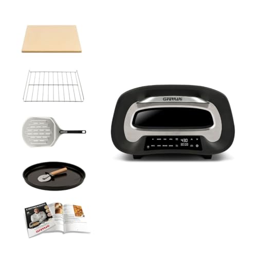 G3 Ferrari G10186 "Pronto Pizza 2 Minuti", 1700 W, Raggiunge fino i 430°C, Pareti fredde, Cottura in 2 minuti, Display digitale, 8 programmi, Pietra refrattaria, Accessori e Ricettari inclusi, Nero - Miniatura 2