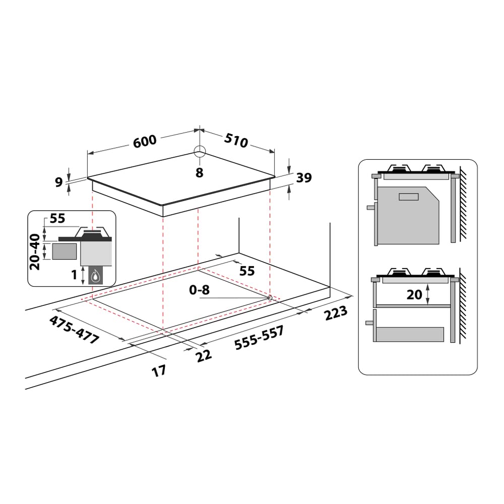 Hotpoint PCN 642 IX/HA 4 fuochi gas, Inox - Miniatura 3