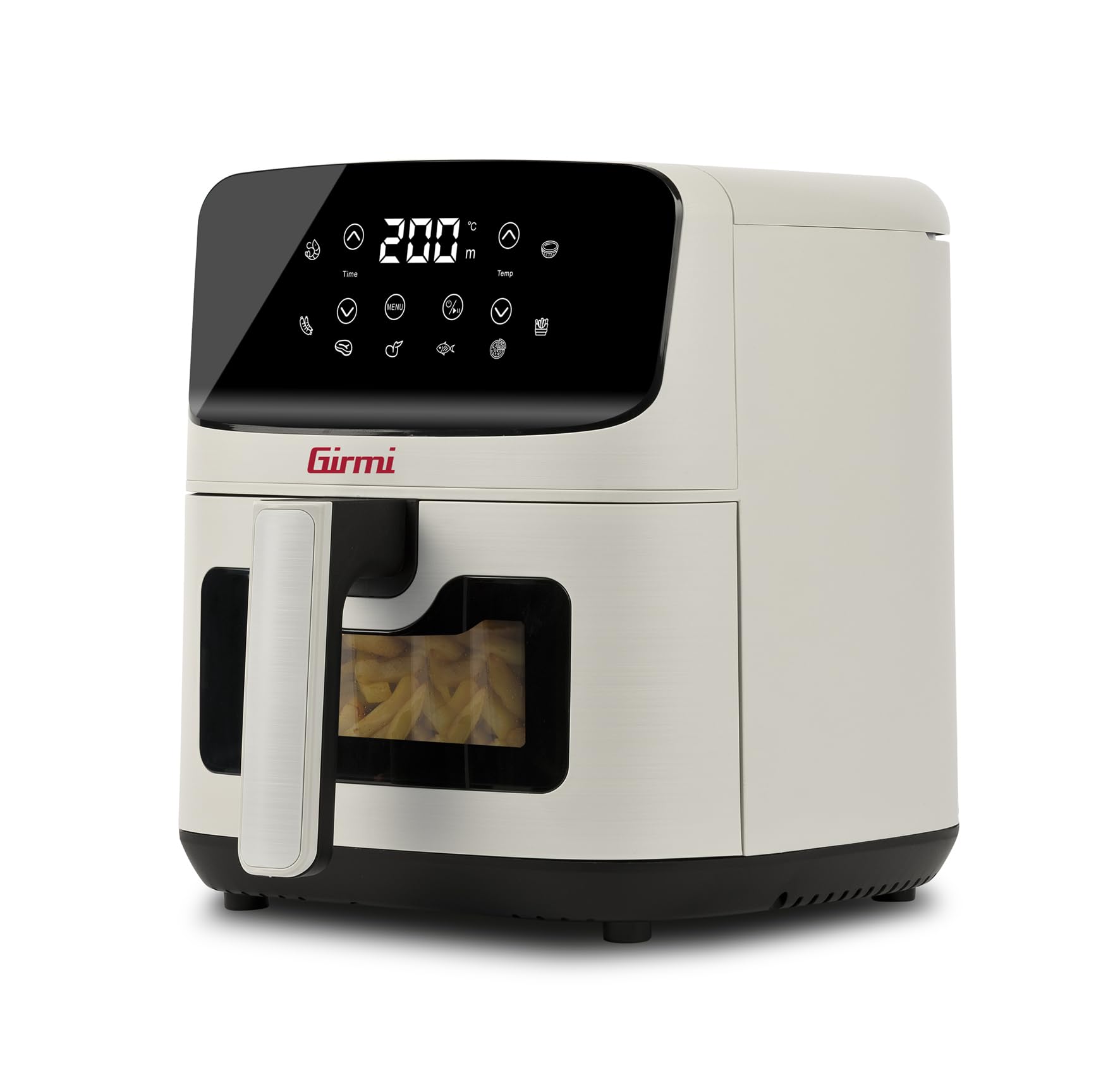 Girmi FG27 "Ecofrit Lite" Friggitrice ad Aria 4,2 Litri, 1400 W, 4.2 Litri, Display digitale, 8 programmi, Timer, 80-200° C, BPA/PFOA Safe, Ricettario incluso, Gesso - Miniatura 2