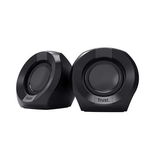Trust Polo Piccolo Casse PC 2.0 8W (4W RMS), Cassa con Alimentazione USB, Connessione Jack Audio 3.5 mm, Controllo in Linea, Mini Altoparlanti PC per Desktop, Computer, Portatile - Nero - Miniatura 2