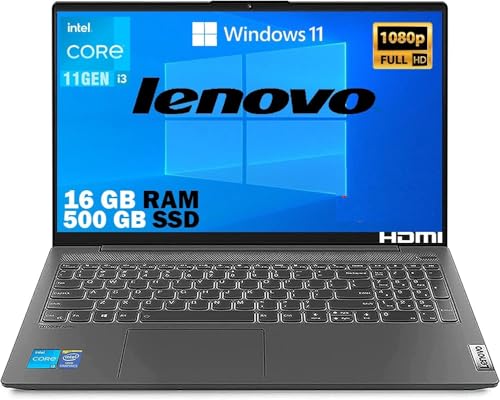 Lenovo Notebook SSD Intel i3 di 13Th, Display da 15,6" FULL HD 1920x1080, Ram 16 Gb DDR4, SSD M2 500Gb, lan, wifi,bt, Webcam, Win11, Pronto All'uso, Gar Italia - Miniatura 2