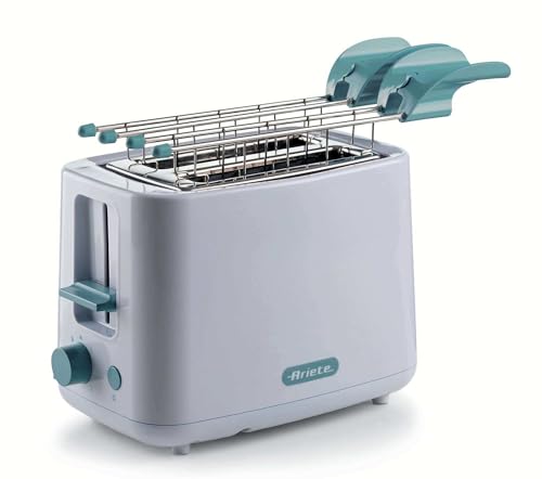 Ariete 157 Tostapane Breakfast, 760W, Capacità 2 fette di pane, Pinze in acciaio inox, 7 livelli di doratura, Pulsante stop, Tocco freddo, Bianco - Miniatura 2