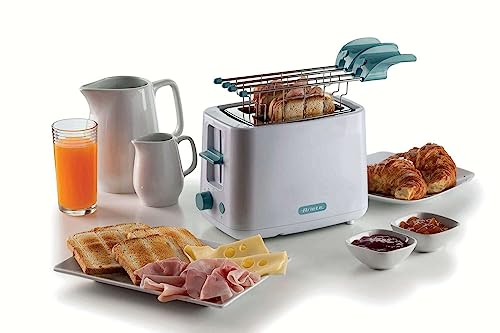 Ariete 157 Tostapane Breakfast, 760W, Capacità 2 fette di pane, Pinze in acciaio inox, 7 livelli di doratura, Pulsante stop, Tocco freddo, Bianco - Miniatura 4
