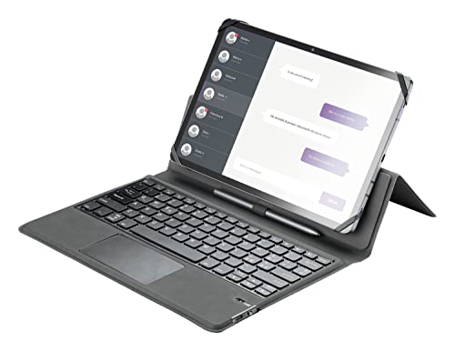 Cellularline - Keyboard Case - Custodia con Funzione Stand per Tablet, con Tastiera Wireless Integrata e Porta Pennino, per Display Tablet fino a 11’’ - Nero - Miniatura 2