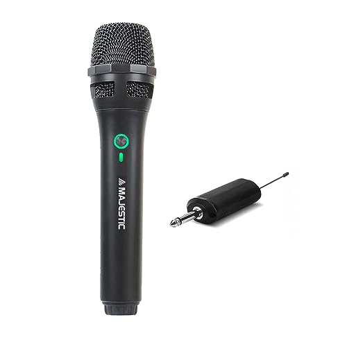 Majestic MIC 601W – Microfono Wireless UHF con ricevitore ricaricabile, nero - Miniatura 2