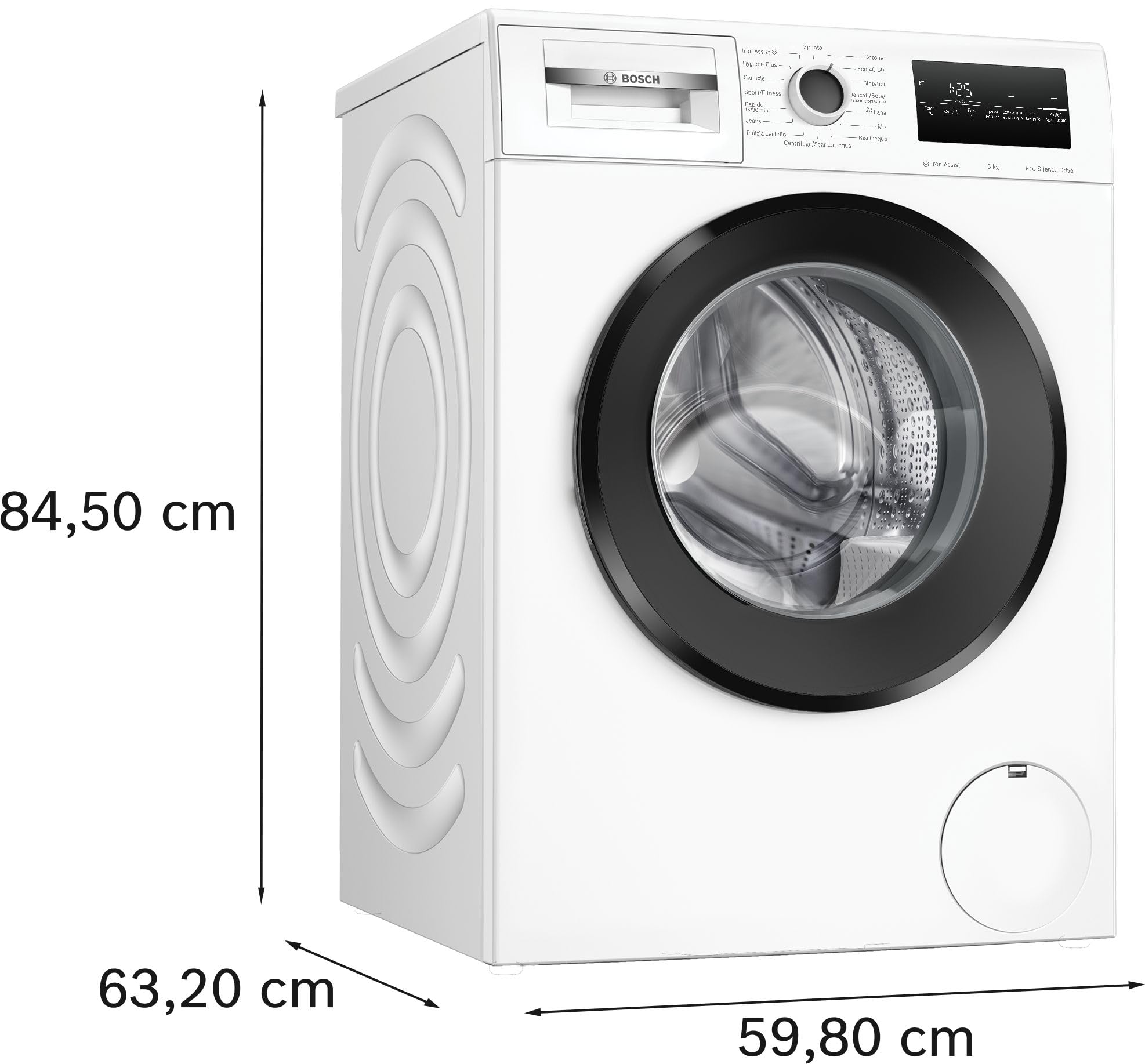 Bosch WAN28228IT Serie 4 Lavatrice a carica frontale 8 kg, 1400 giri, Classe A, Motore inverter con 10 anni di garanzia, Riduce le pieghe e facilita la stiratura, Programmi brevi, Bianco, 60 Cm - Miniatura 3