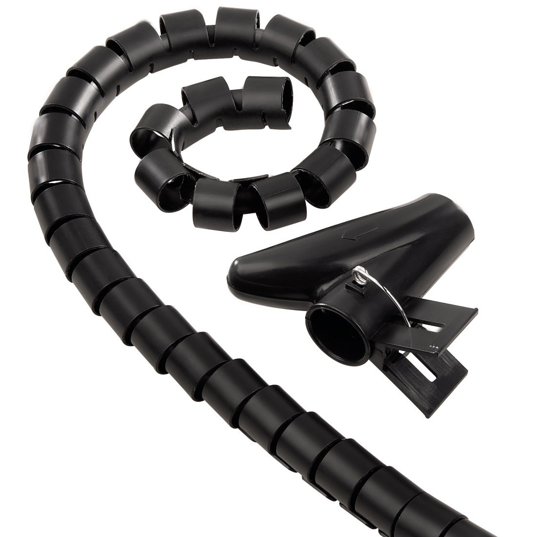HAMA 20603 Tubo Raccogli Cavi, Diametro 30 mm, 1.5 Metri, Nero