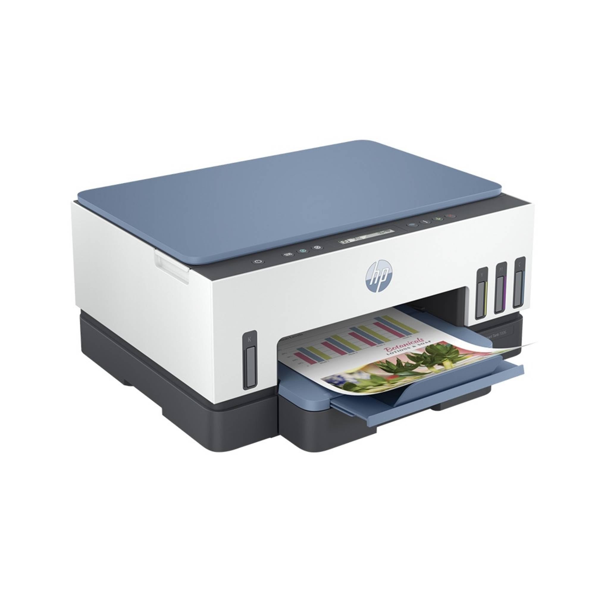 HP Smart Tank 7006 AiO 28B55A, Stampante Multifunzione a Colori, Serbatoio d'Inchiostro ad Alto Volume di Stampa, Fino a 12000 Pagine (Nero) e 8000 Pagine (Colore), F/R Automatica, Wi-Fi, Azzurra - Miniatura 3