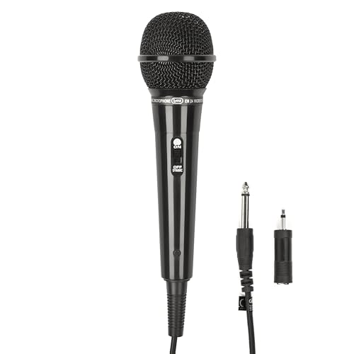Trevi EM 24 Microfono Dinamico Unidirezionale con Cavo 2.9m, Audio Chiaro, Alta Sensibilità, Plug &Play, Ideale per Voce, Canto, Karaoke e Presentazioni, Jack 6.3mm - Miniatura 2
