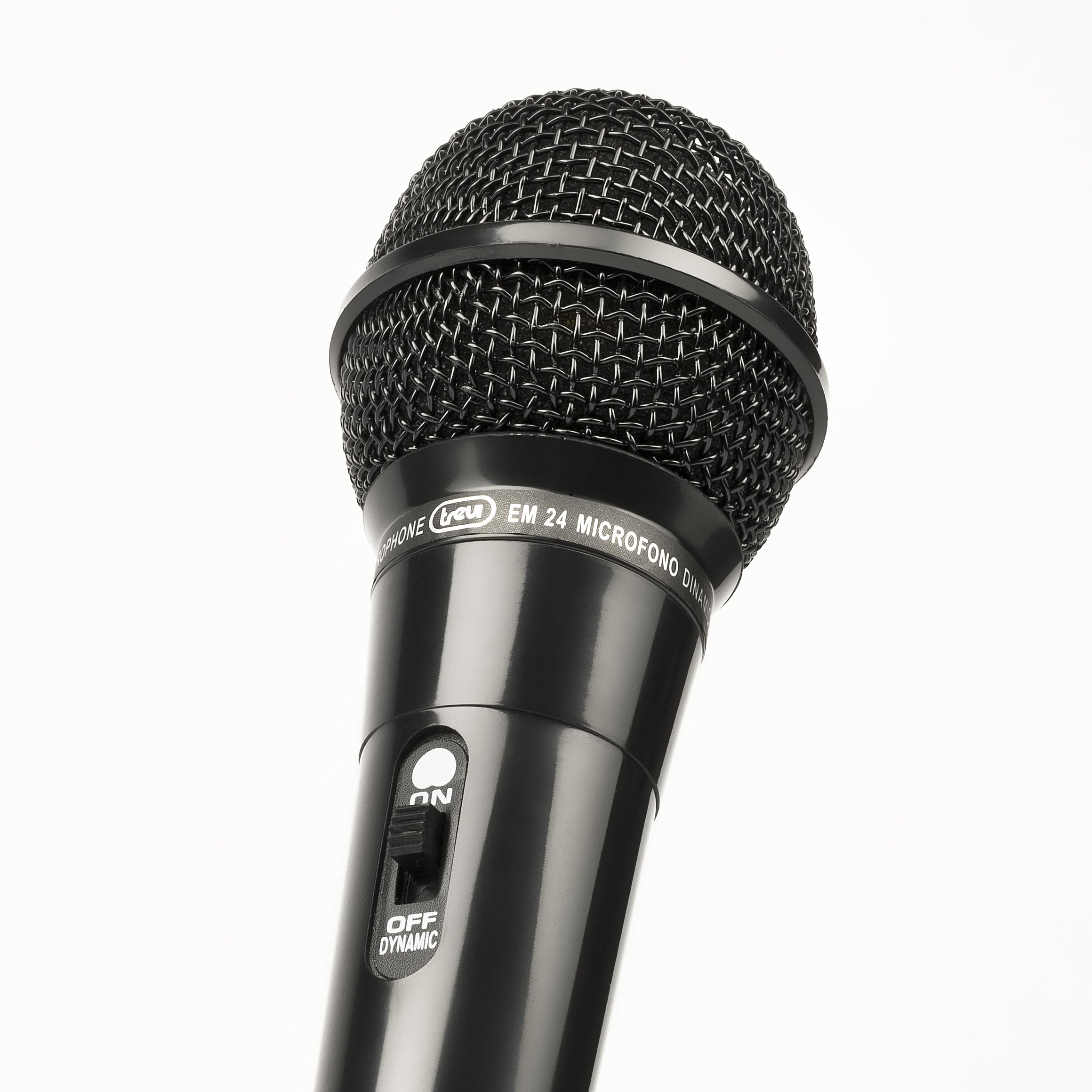 Trevi EM 24 Microfono Dinamico Unidirezionale con Cavo 2.9m, Audio Chiaro, Alta Sensibilità, Plug &Play, Ideale per Voce, Canto, Karaoke e Presentazioni, Jack 6.3mm - Miniatura 3