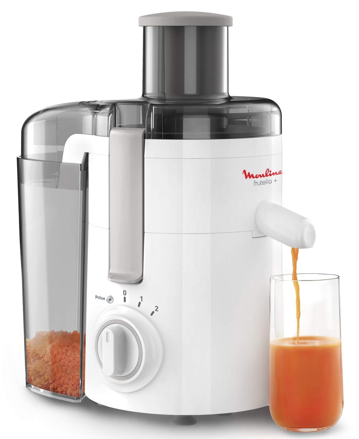 Moulinex JU3701 Frutelia + Centrifuga, Ampia Apertura, Facile da Pulire, 2 Velocità e Modalità Pulse, 350 W, Bianco - Miniatura 3