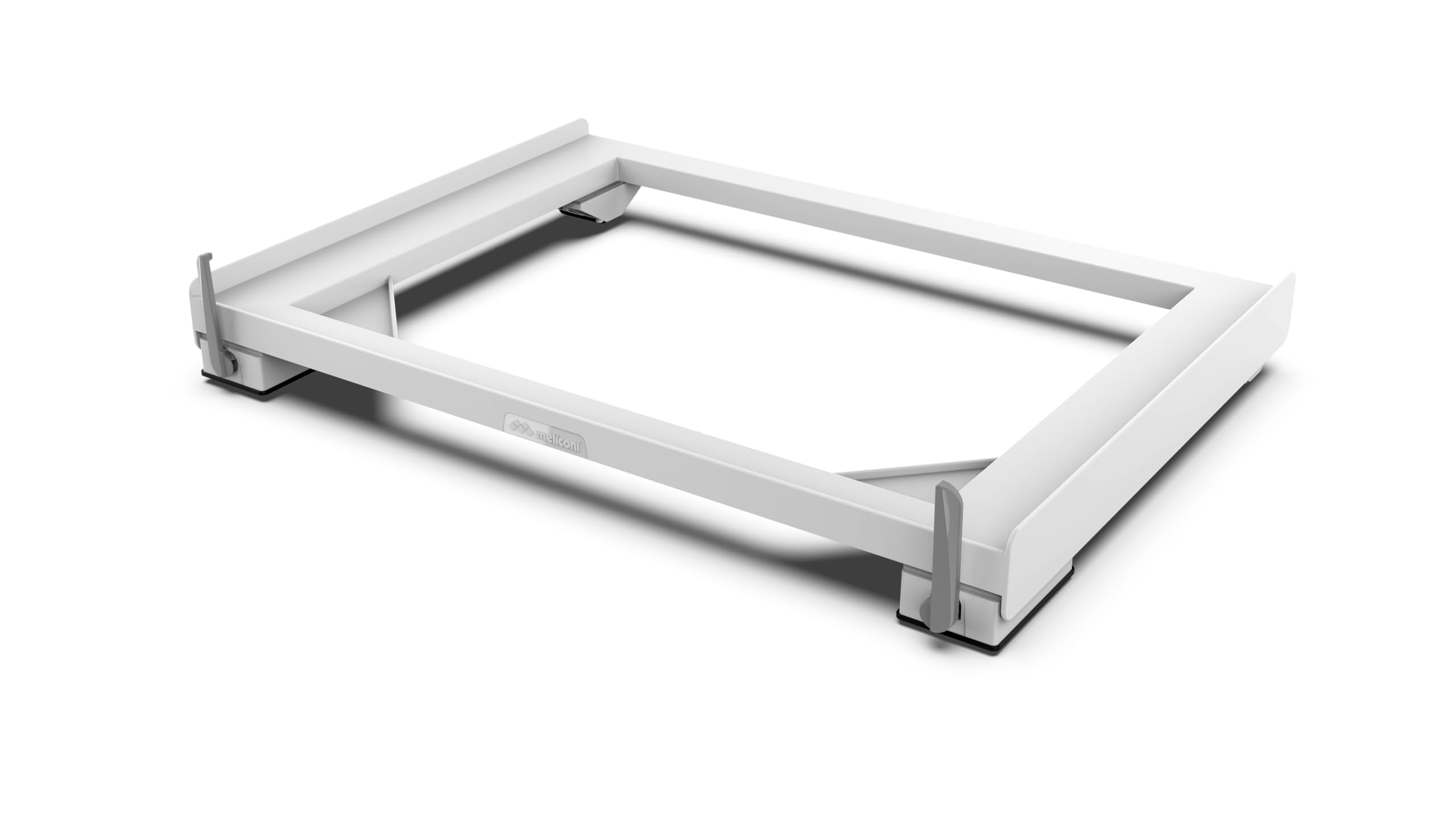 Meliconi Base Move Slim: Base Anti-Vibrazione con Ruote e Freni, per Lavatrici o Asciugatrici SLIM, 250 Kg, Bianco