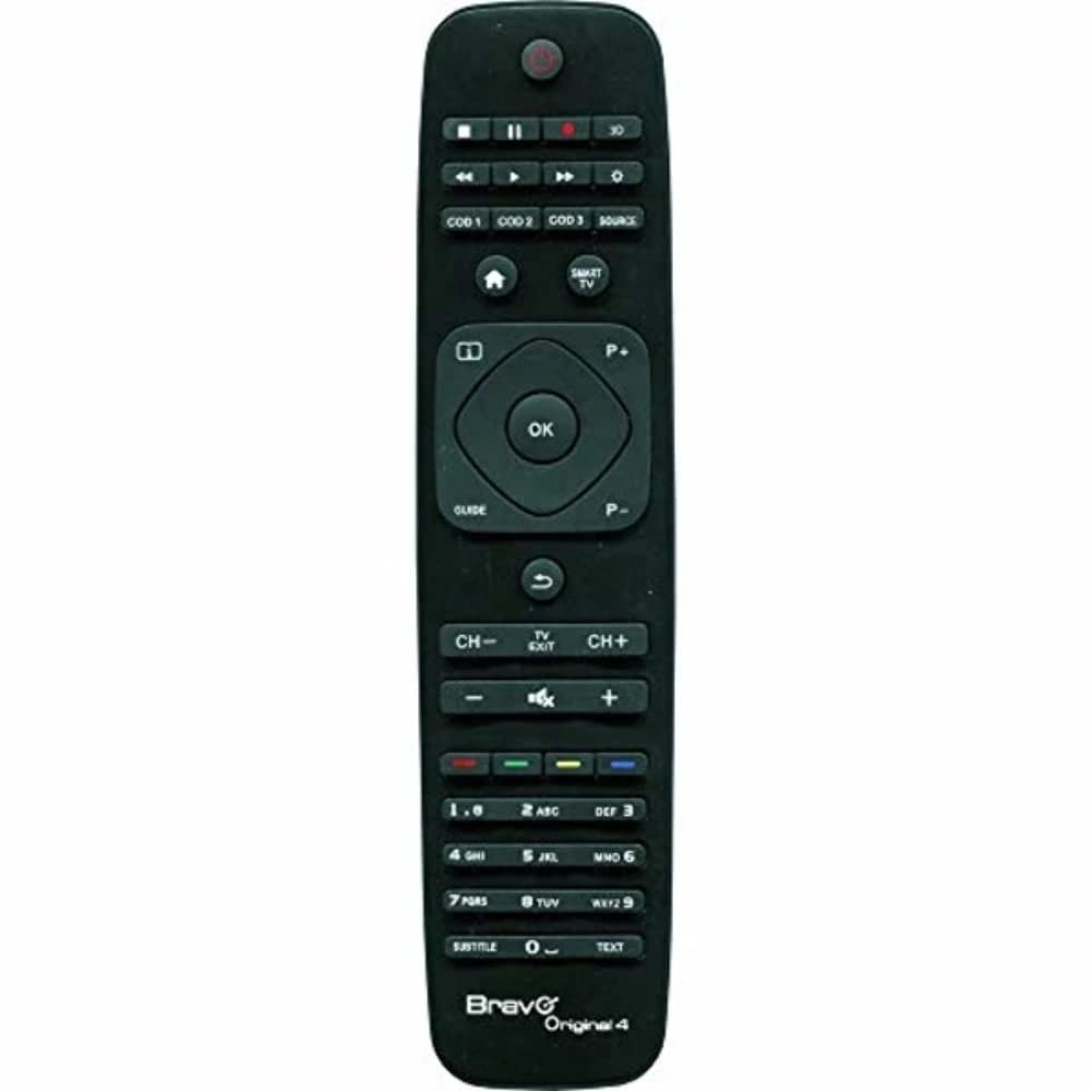Bravo tc-original-4 telecomando preprogrammata per TV Philips Nero