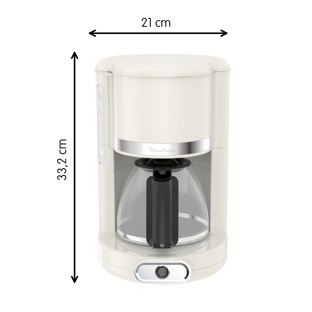 Moulinex FG381 FCM Soleil Macchina da Caff� Americano, Capacit� di 1,25 L fino a 15 Tazze di Caff�, Supporto Filtro Girevole, Sistema Anti Gocciolamento, Spegnimento Automatico, Mantenimento in Caldo - Miniatura 3