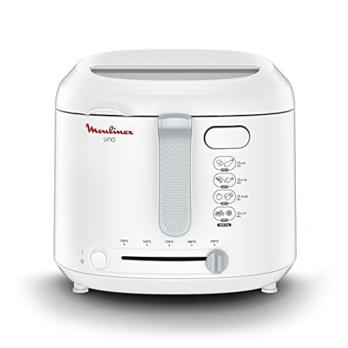 Moulinex AF2031 Friggitrice, Uno, Capacità di 1 Kg per 4 persone, Capacità olio 1,8 L, Bianco - Miniatura 2