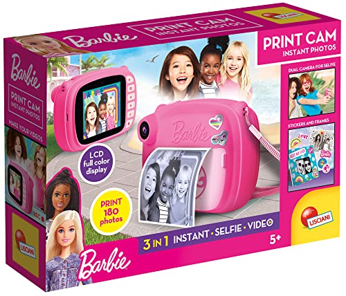 Lisciani Giochi- Barbie Print Cam Hi-Tech, Bambini Da 5 Anni, Fotocamera Istantanea, Stampa Subito Le Tue Foto, Funzione Video E Selfie, Multicolore, 97050, ‎38.8 x 28.5 x 5.7 cm, 300 grammi - Miniatura 4