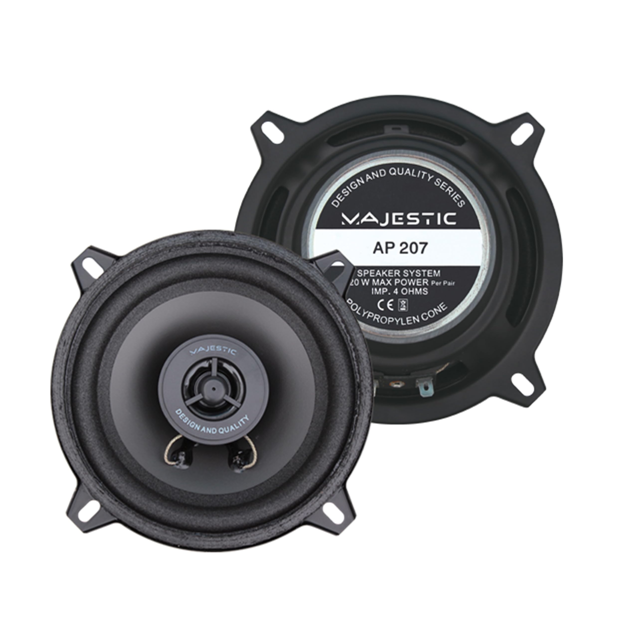 Majestic AP 207 SC – Coppia di altoparlanti per auto 130mm (5”), 120W, 2 vie, confezione scatola
