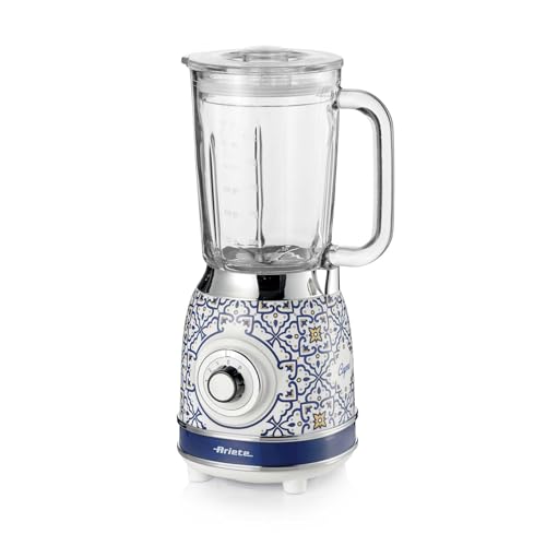 Ariete 583 Frullatore Capri con tazza in vetro da 1,5 Litri, 4 Lame in Acciaio Inox, 4 Velocità + Pulse,1000 Watt, Capri Blu Vetro - Miniatura 2