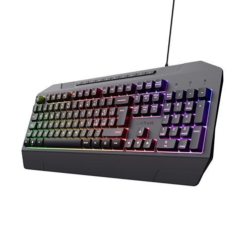 Trust Gaming GXT 836 Evocx Tastiera Gaming Layout Italiano QWERTY, 78% Plastica Riciclata, Tasti con Membrana, Retroilluminata RGB, Anti-Ghosting, Keyboard USB per PC/Computer/Laptop - Nero - Miniatura 2