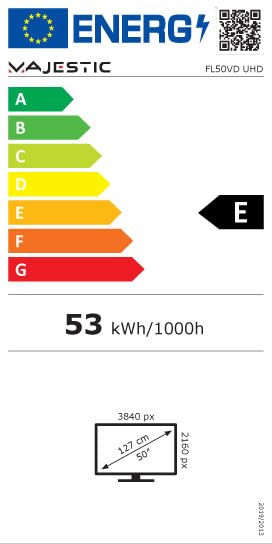 Majestic FL50VD UHD V1 - Televisore SMART LED ULTRA HD 50", Sistema operativo VIDAA, Wi-Fi integrato, DVB-T/T2 e DVB-S/S2, Telecomando, 2 USB, 3 HDMI, Frameless - Miniatura 3