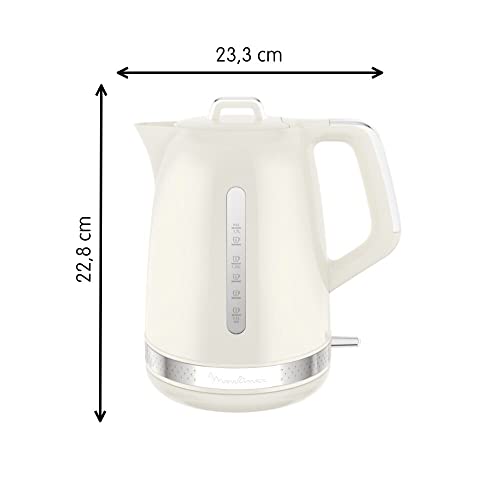 Moulinex BY320 Soleil Bollitore, Funzionale Coperchio a Cerniera, Capacit� 1.7 L, Indicatore del Livello dell'Acqua, Filtro Anticalcare, Beccuccio di Precisione, Interruttore On/Off - Miniatura 4