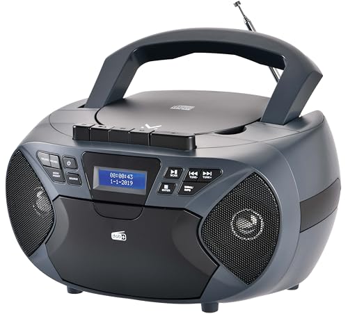 Majestic AH 2430 DAB - Boom Box Portatile Lettore CD, Radio DAB e FM, Riproduttore cassette, Ingresso AUX-IN, Nero - Miniatura 2