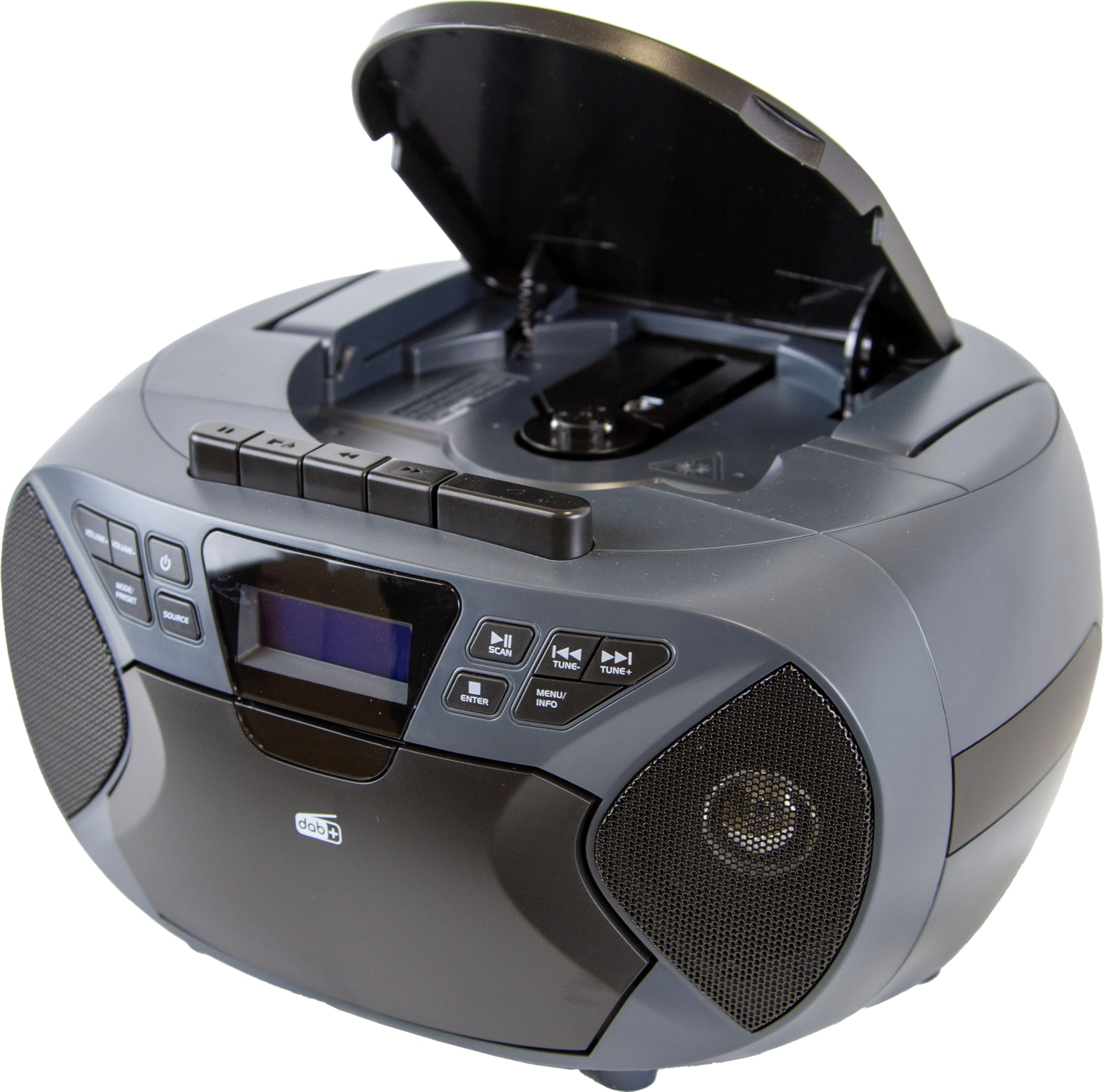 Majestic AH 2430 DAB - Boom Box Portatile Lettore CD, Radio DAB e FM, Riproduttore cassette, Ingresso AUX-IN, Nero - Miniatura 3