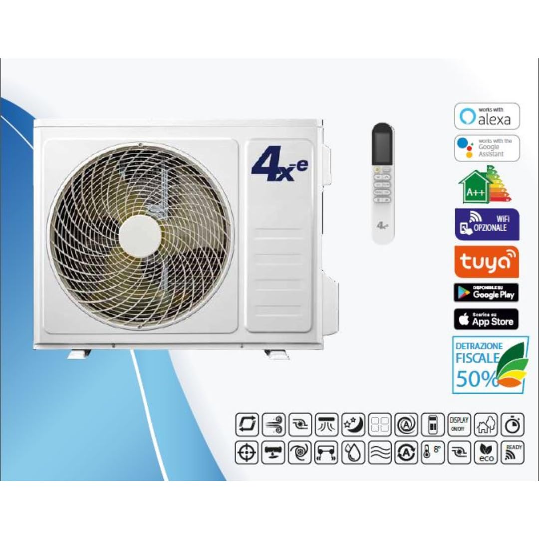 Climatizzatore serie white 4XE parete UNITA' INTERNA + ESTERNA (12000 Btu) - Miniatura 4