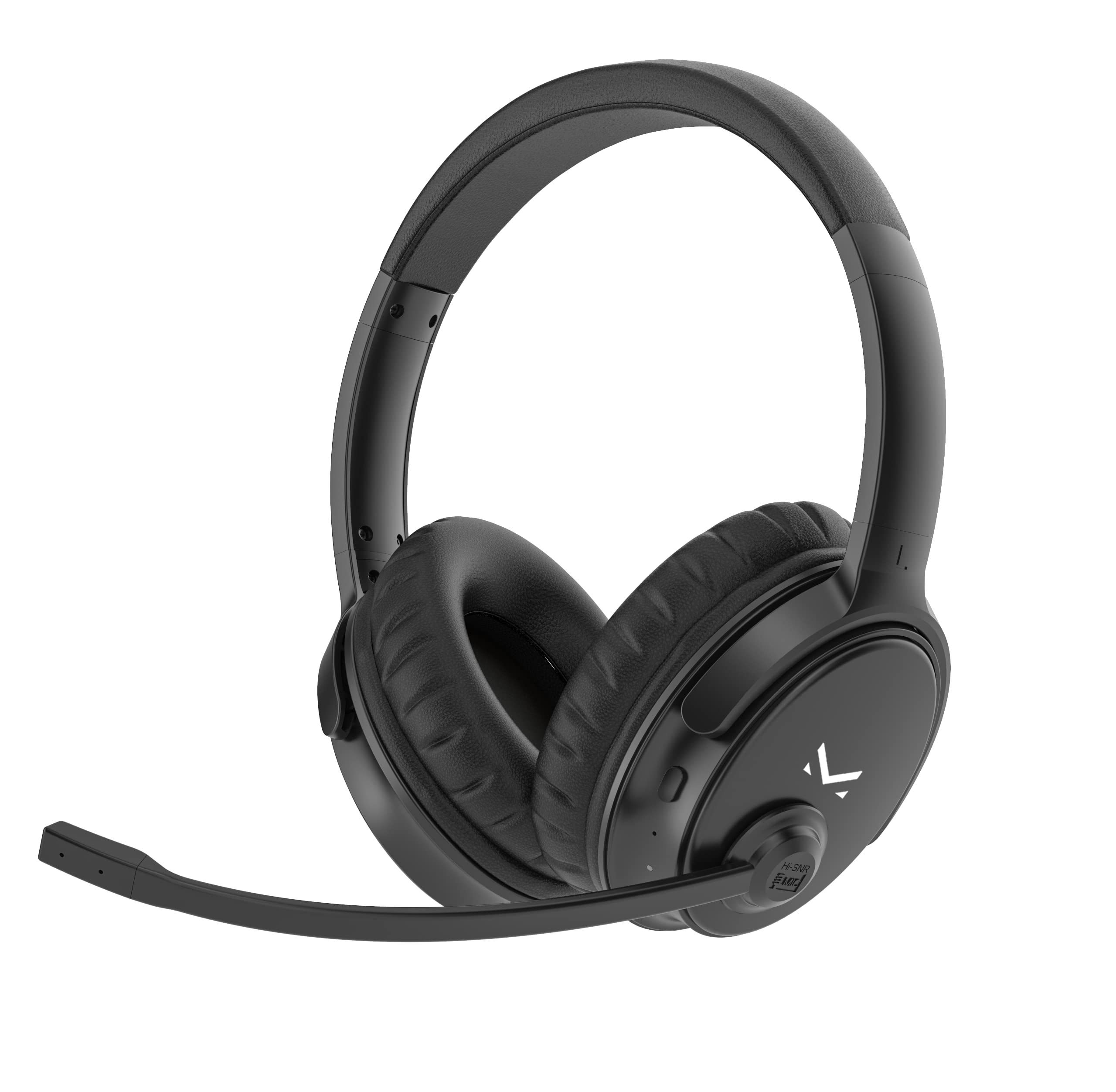 Majestic CRA 701M BT – Cuffie stereo Bluetooth a bassa latenza con trasmettitore USB, asta microfono orientabile, diametro 40mm, batteria ricaricabile, cavo USB incluso, Nero - Miniatura 2