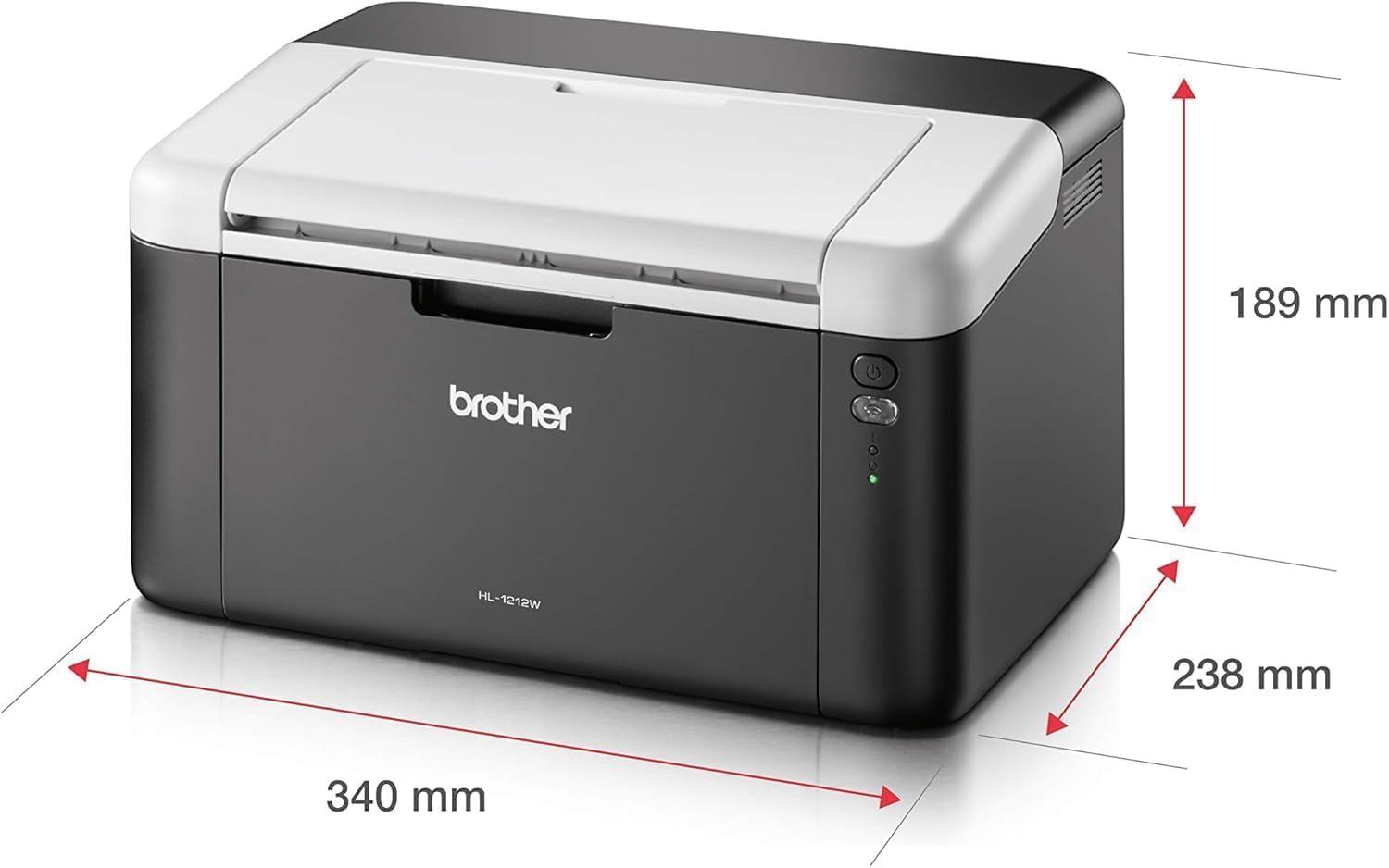 Brother HL1212W | Stampante monocromatica compatta | Velocità di 20 ppm | WiFi e Stampa da app | Fornita con 5 toner da 4.700 pag totali e 3 anni di garanzia inclusi - Miniatura 4