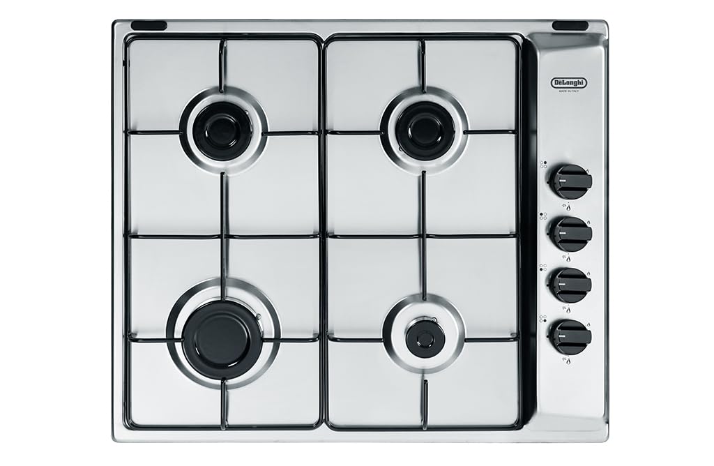 Piano cottura a gas 4 Fuochi Larghezza 60 cm colore Inox